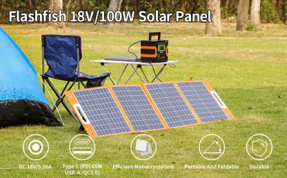 Solárna nabíjačka / Prenosný solárny panel FlashFish TSP18V100W - 100W - Image 21