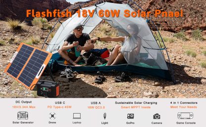 Solárna nabíjačka / Prenosný solárny panel FlashFish TSP18V60W - 60W - Image 16