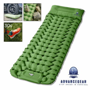 Matrac so zabudovanou noznou pumpou advancegear zeleny