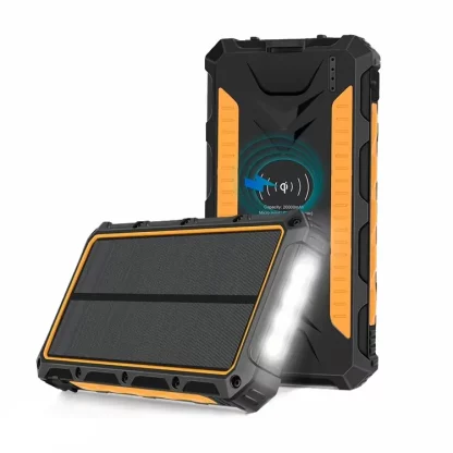 Solárna vodotesná powerbanka s bezdrôtovým nabíjaním SCR-200A - 20 000mAh