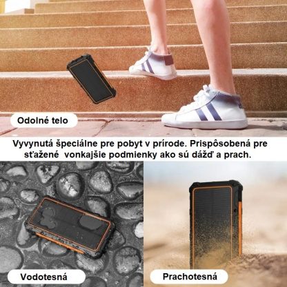 Solárna vodotesná powerbanka s bezdrôtovým nabíjaním SCR-200A - 20 000mAh - Image 5