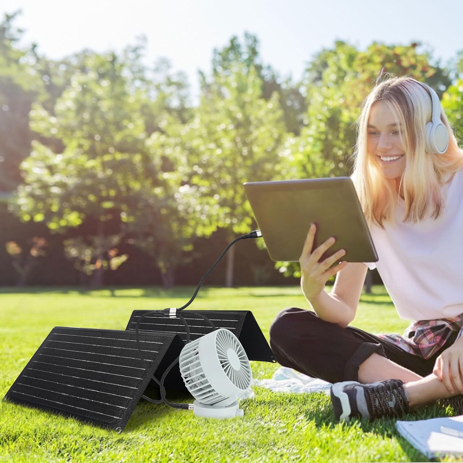 Soshine SC40W – skladací solárny panel 40 W, USB-C, USB-A a DC 18 V
